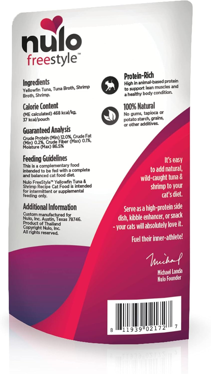 Freestyle Cat & Kitten Wet Cat Food Pouch, Premium All Natural Grain-Free Soft Cat Food Topper with Amino Acids for Heart Health and High Animal-Based Protein