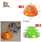 Newest Interactive Tower Cat Toy Turntable Roller Balls Toys for Cats Kitten Teaser Puzzle Track Toy Pets Training Supplies Accessories