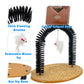 Perfect Cat Self Grooming Arch Toy & Post with Cat Mouse Toy, Bristles, Scratch Pad and Catnip - for Scratching, Brushing, and Massaging - Indoor Cats, Play, & Stress Relief