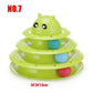 Newest Interactive Tower Cat Toy Turntable Roller Balls Toys for Cats Kitten Teaser Puzzle Track Toy Pets Training Supplies Accessories