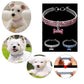 3 Rows Crystal Cute Pet Collar Dog Accessories Pet Pendant Necklace Cat Collar Necklace Dog Necklace Pet Accessories Puppy Collar