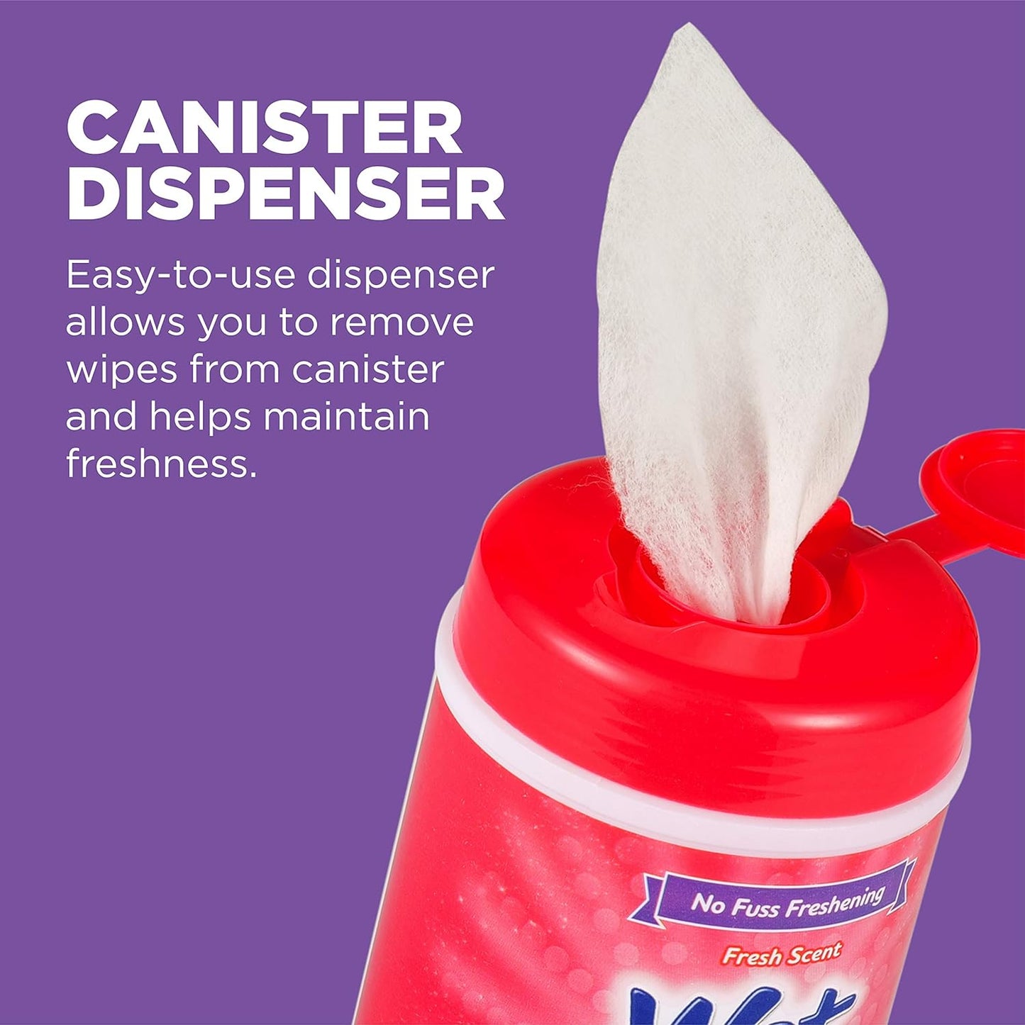 for Pets Freshening Multipurpose Wipes for Cats with Aloe Vera, Fresh Scent - Easy to Use Cat Cleaning Wipes for Pet Grooming in Canister, 50 Count