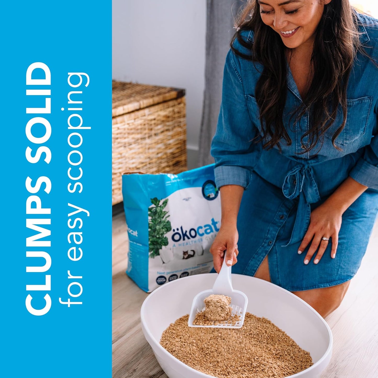 Original Wood Clumping Cat Litter, Unscented, 13.2 Pounds - Natural Ingredients, Stops Odor, Clumps Solid, 99% Dust Free, Great for All Cats