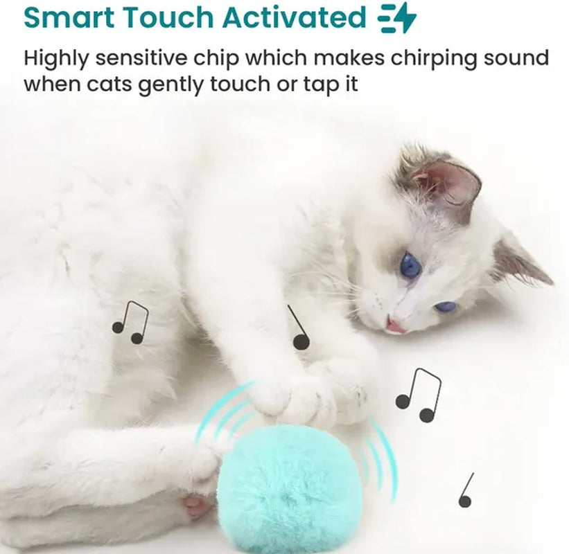 Smart Cat Toys Interactive Ball Cat Training Toy Lifelike Animal Chirping Sounds Bird Call Ball Pet Supplies Attract Cat Fun Cat Cats Kitten Kitty Toys(1/3Pcs）