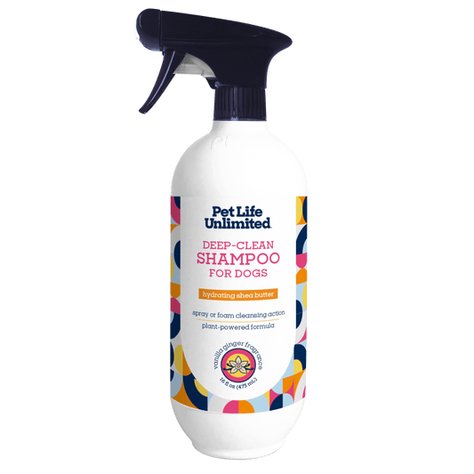 Deep-Clean Spray Dog Shampoo, Vanilla Ginger, 16Oz