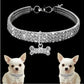 3 Rows Crystal Cute Pet Collar Dog Accessories Pet Pendant Necklace Cat Collar Necklace Dog Necklace Pet Accessories Puppy Collar