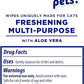 for Pets Freshening Multipurpose Wipes for Cats with Aloe Vera, Fresh Scent - Easy to Use Cat Cleaning Wipes for Pet Grooming in Canister, 50 Count